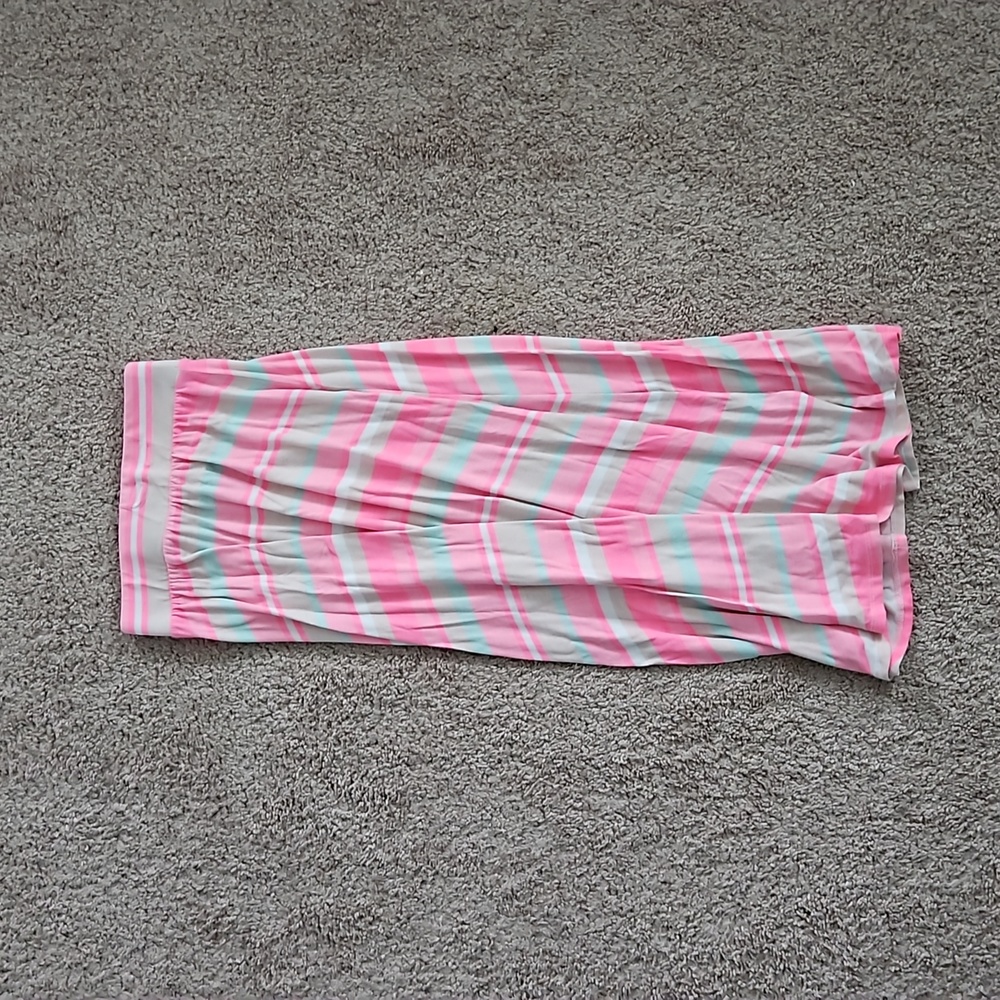Pink and blue maxi skirt